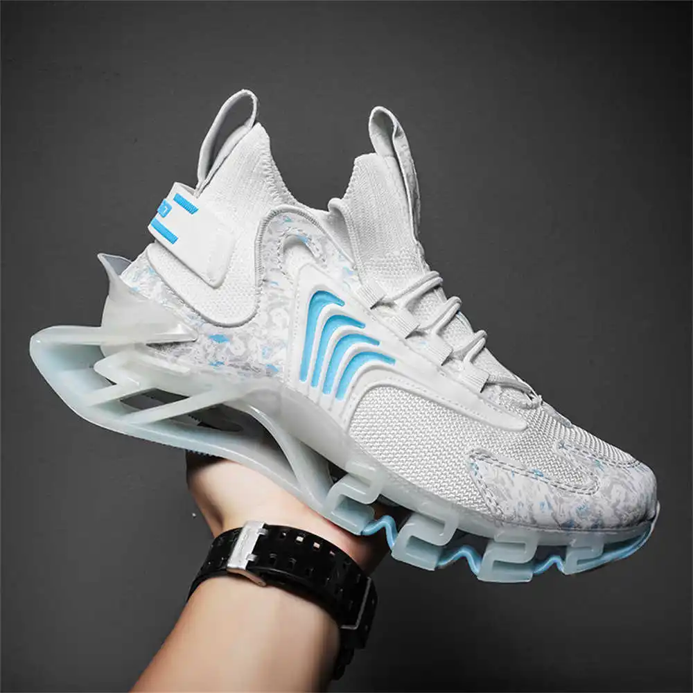 Streetwear Brand Shoes - الأزرق الانزلاق على أحذية طويلة الوردي