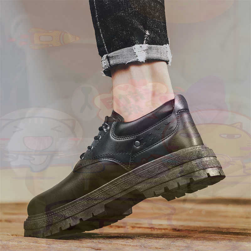 Streetwear Brand From China - أحذية رياضية رجالية من الجلد الطبيعي