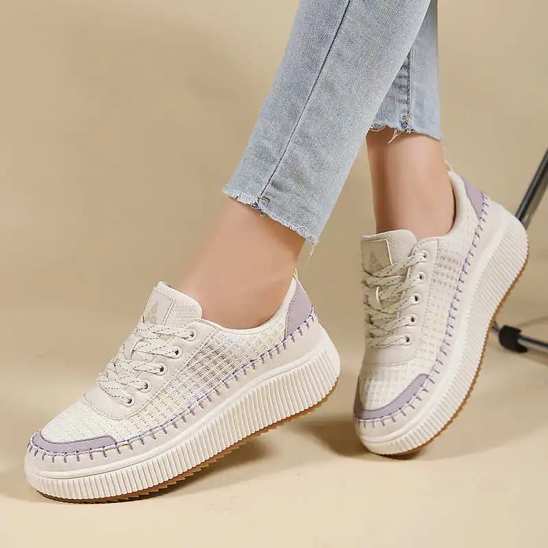 أحذية نسائية بنية مسطحة أحذية  - مراجعة Streetwear Brand From China وسعره